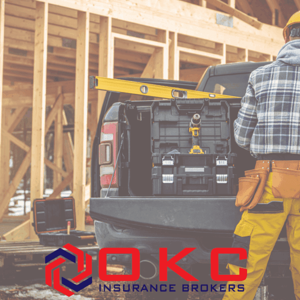 contractor framer getting tools from the truck